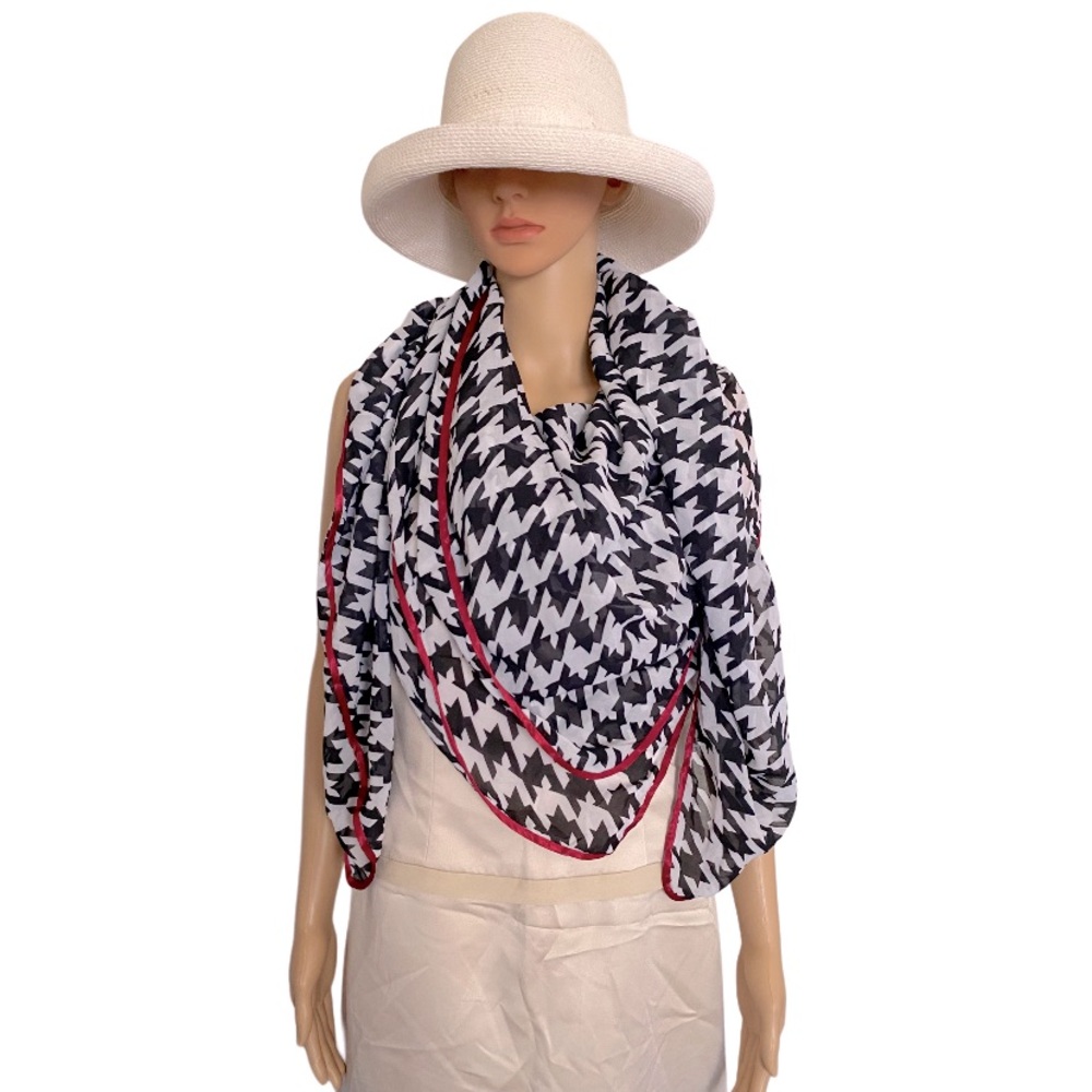 Houndstooth Square Fall Shawl Wrap Sarong